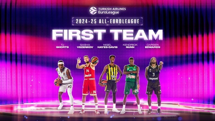 Euroleague: Με Ναν και Βεζένκοφ η κορυφαία 5αδα της σεζόν